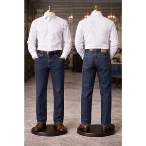 Wrangler Jeans Mens 38x29 Western Rodeo Cowboy Dark Blue